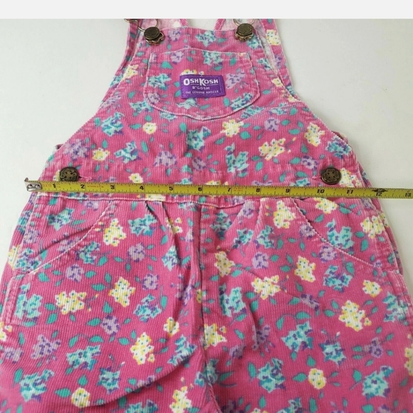 Vintage Oshkosh B'gosh Floral Overalls Corduroy - Picture 10 of 10